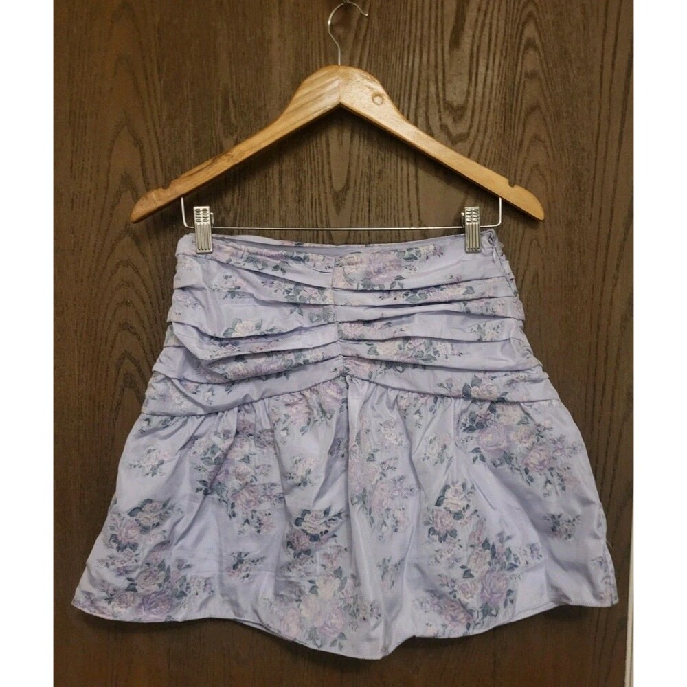 EXPRESS Womens Floral Brocade Lilac Jacquard Mini Skirt Size 4